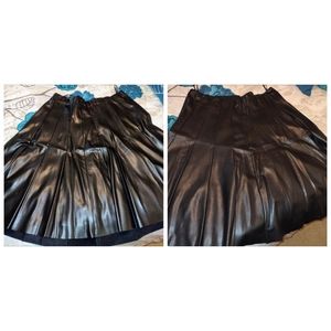 Eloquii Black Faux Leather Aline Skirt